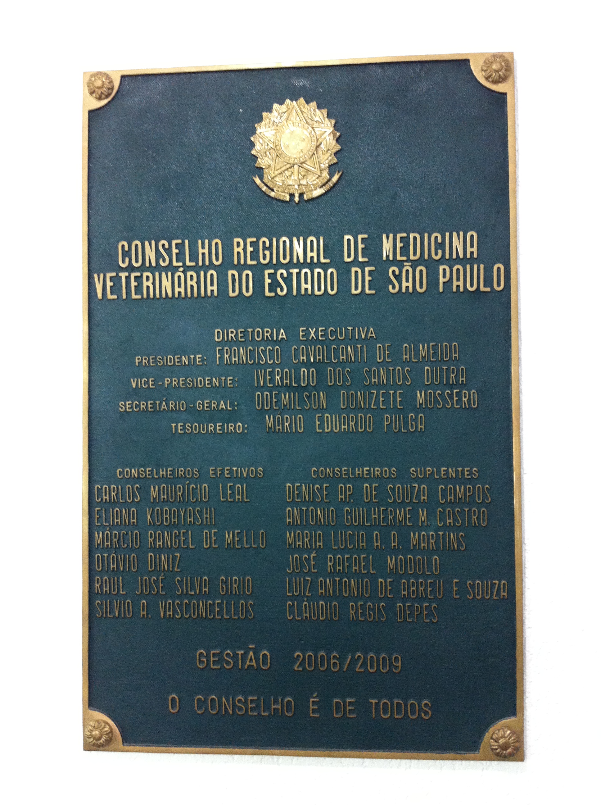 Placa de Bronze Fundido
